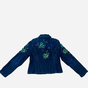 Y2k Jones Wear embroidered jean jacket sz 10